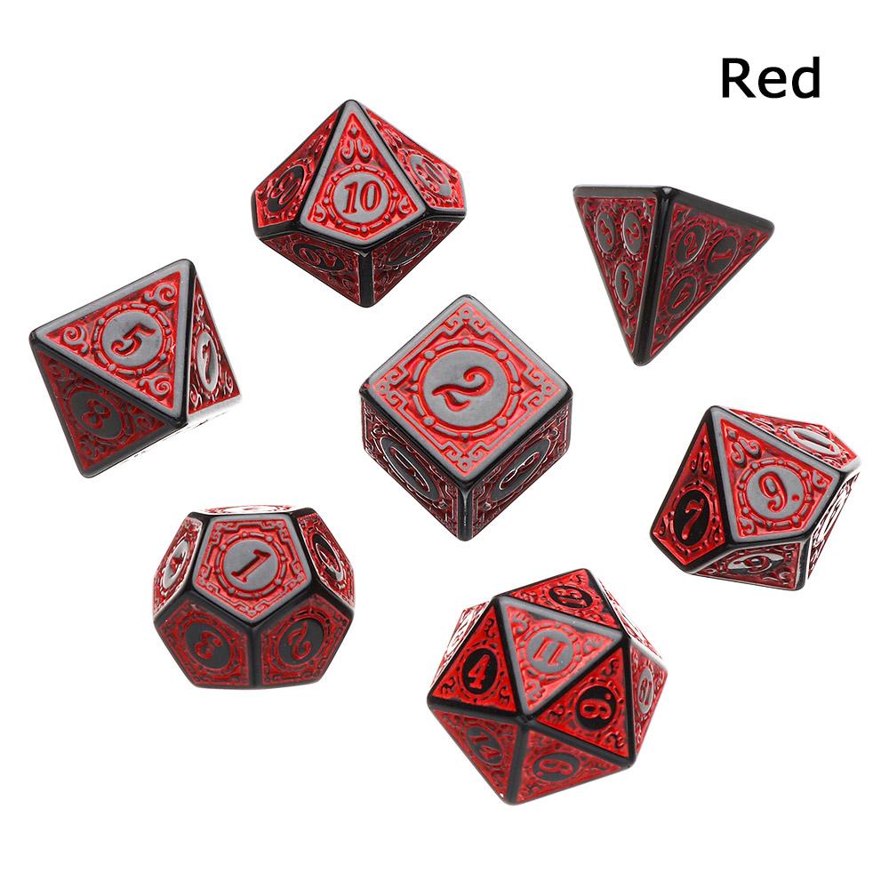 Multi-Sided 7-Die Dice Set Game Dice TRPG DND Accessories Polyhedral D4 D6 D8 D10 D12 D20 Dice For Board Card Game Math Games