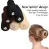 1PC Elegant Retro Mesh Bun - Hollow Hair Band for Classic Disc Hair, DIY Foam Bun Tool with Snap Button