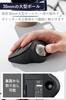 ELECOM Wireless Trackball Mouse Bluetooth IST Series 5 Buttons Thumb Operation Artificial Ruby Support Black 1 Windows/Android/mac/iPad/Chrome