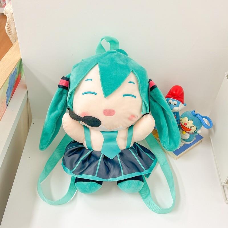 Soft Hatsune Miku Plush Anime Backpack With Breathable Design For Gift Girls