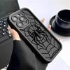 Black Spider Web Groove Style Phone Case for iPhone 14/15/16/17 Pro Max