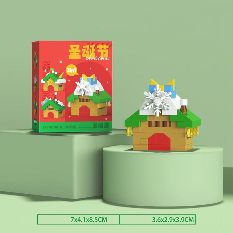 Santa Claus Building Blocks Christmas Tree Elk Model Educational Children's Toys Cute Assembled Model Ornaments Decoration