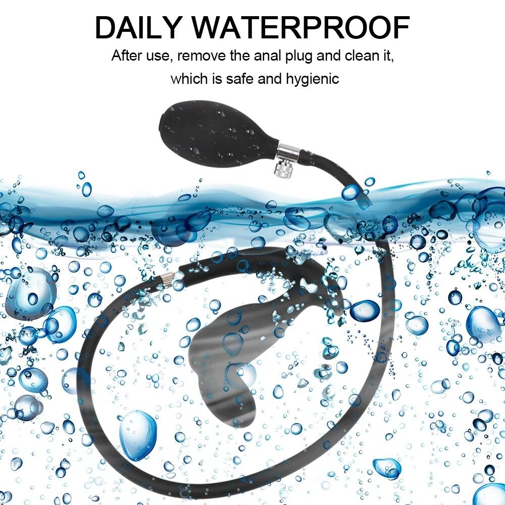 Prostata Massage Butt Plug Silikon Aufblasbare Anal Plug Anus Extender Dilatador Dildo Pumpe Super Große Erwachsene Sex Spielzeug