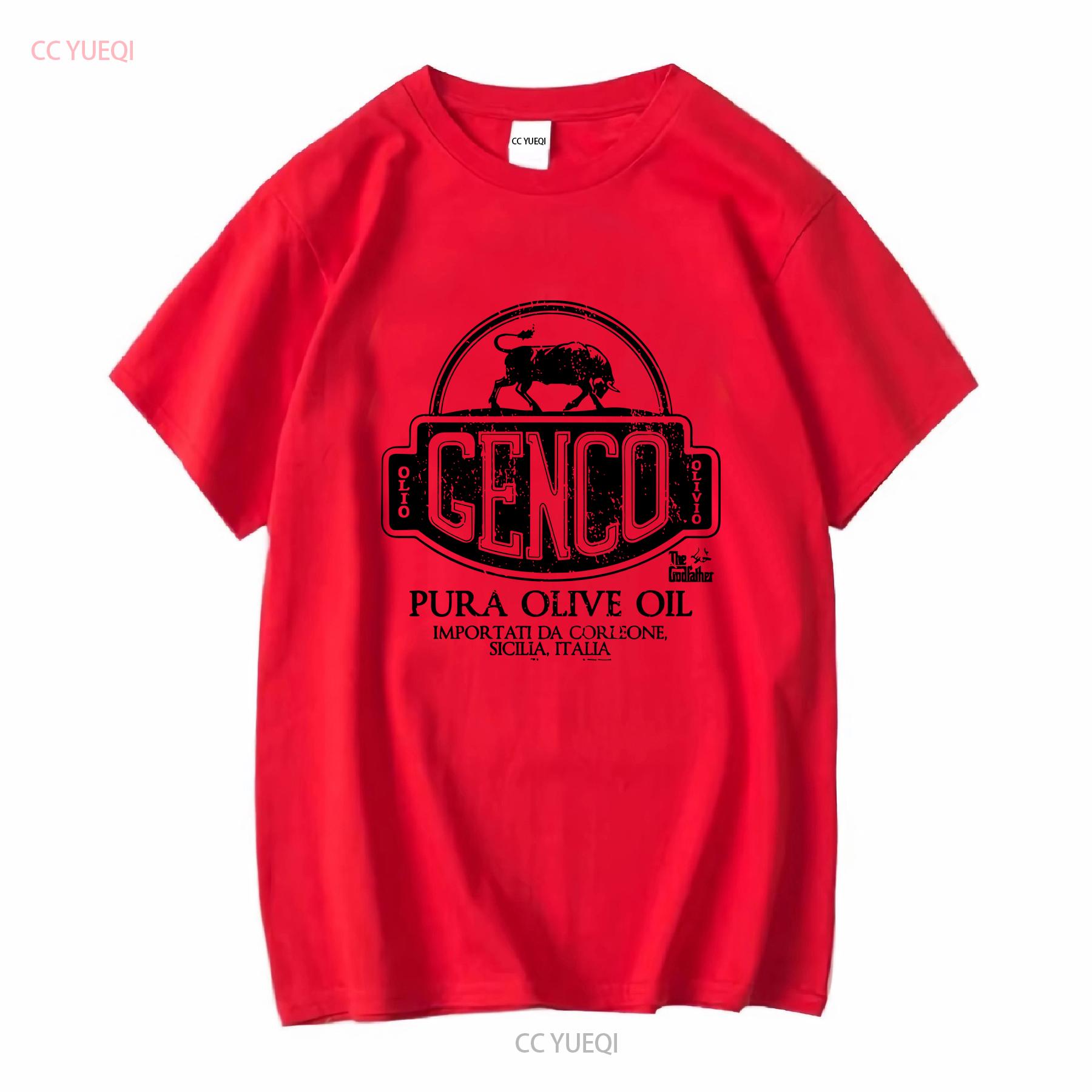 Godfather Genco Pura Olive Oil Mens T Shirt Imported by Corleone Sicily Italy vintage Washed graphic Casual Stretched S