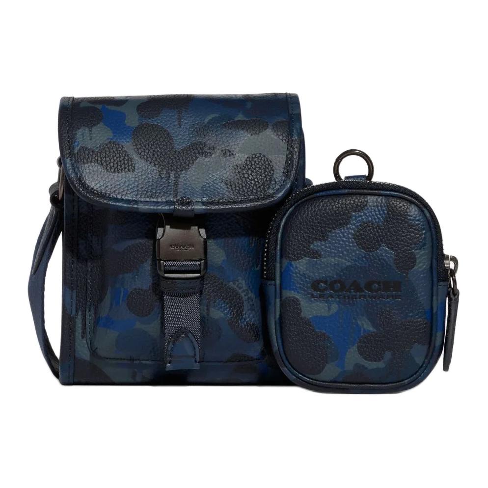 

Coach Charter 13 Logo Embossed Shoulder Bag Polished Pebble Leather Crossbody Mini Men bags Blue Midnight-Blue C5326-UPW Basic Set (Bag+Dust Bag)