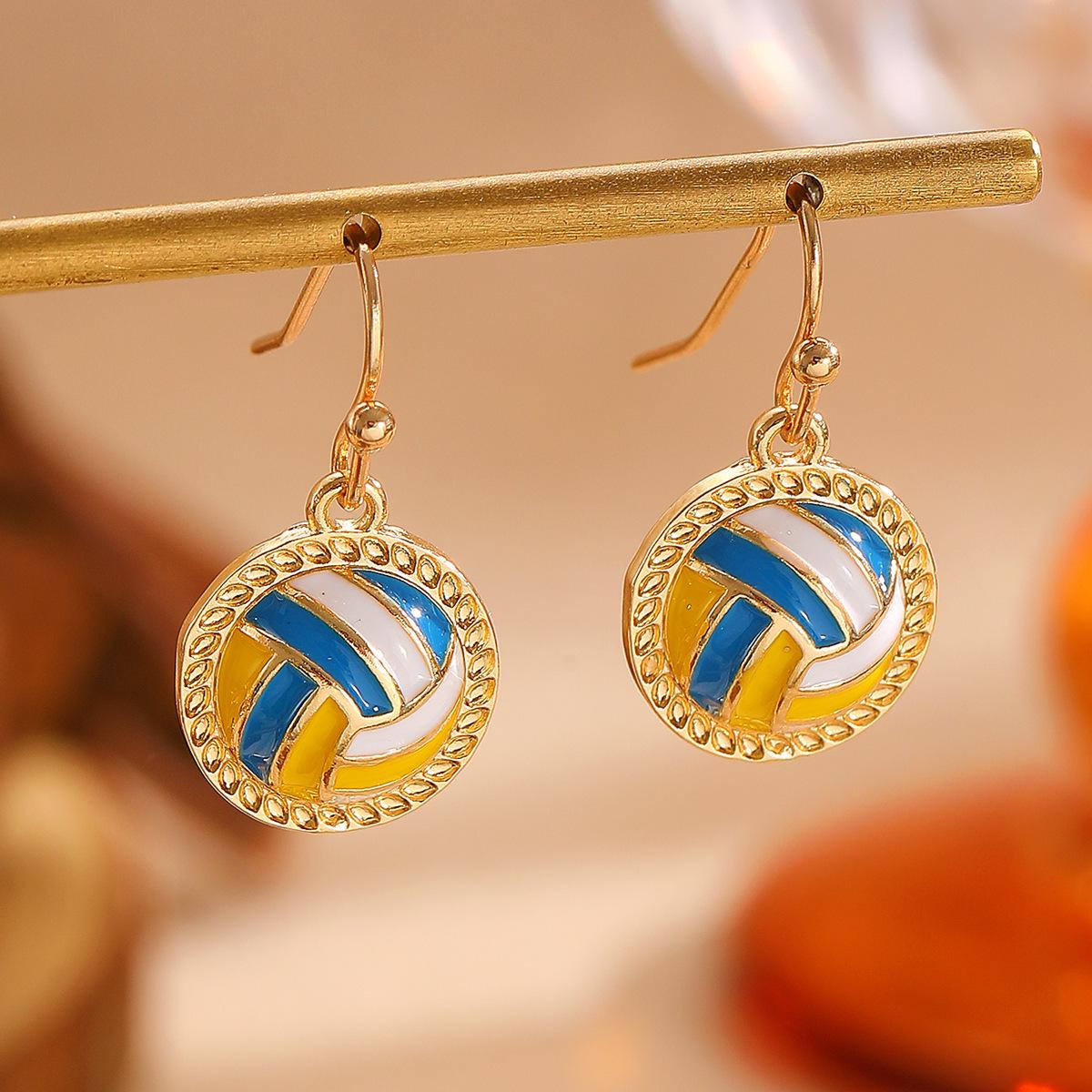 Cross-Border Fashion Football & Rugby Pearl Jewelry Set: Necklace, Bracelet, Earrings.