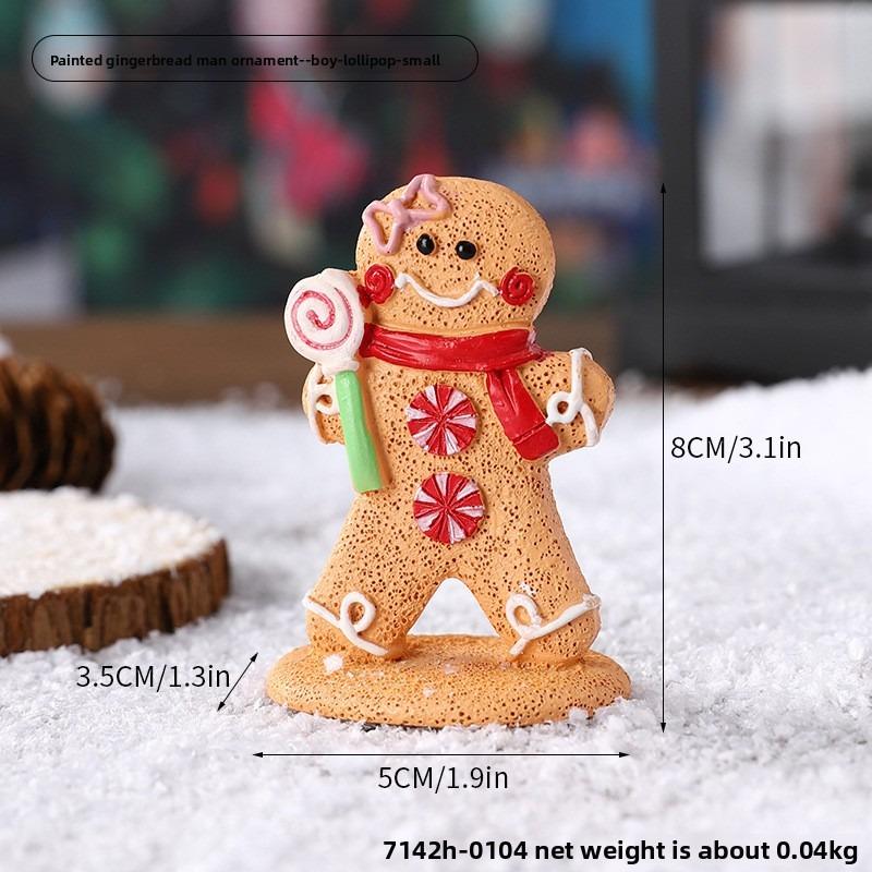 Creative Christmas Family Resin Decorative Piece - Cartoon Dolls for Children's Room Desktop Christmas Santa Christmas Decoration Item