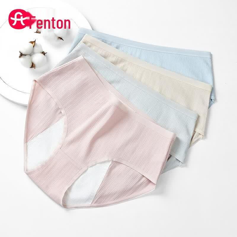 Fenteng Women s Leak-Proof Mid-Waist Briefs (4-Pack) M