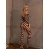 Fishnet Transparent Teddy Bodysuits Erotic Crotchless Lingerie Women Mesh Hollow Bodystocking Sexy Off Shoulder Teddies Bodysuit