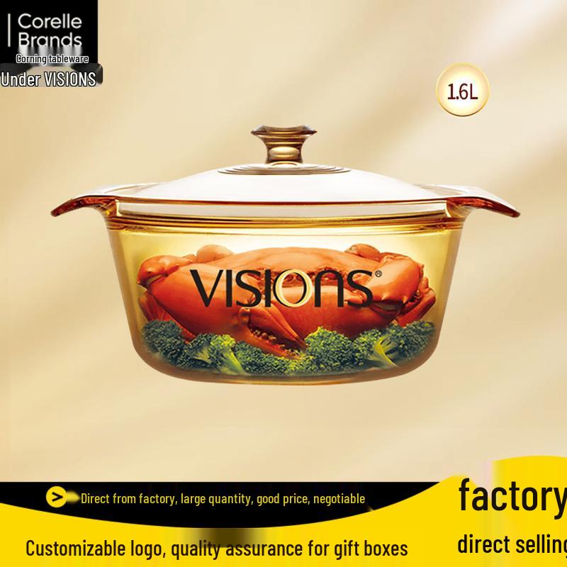Corelle Visions Crystal Clear Glass Soup Pot 1.6L