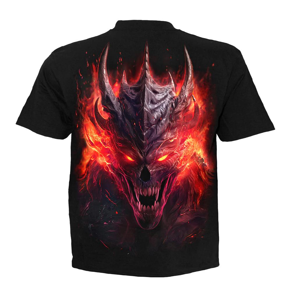 Spiral Direct Unisex Adult Riff Burner Back Print Short-Sleeved T-Shirt