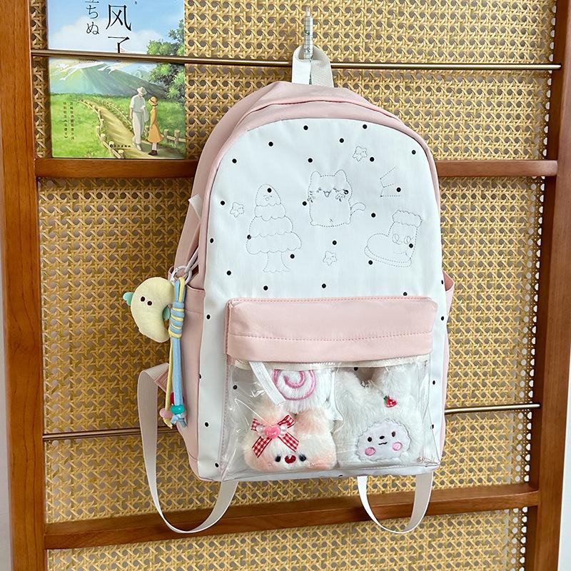 Cute Junior High School Student Schoolbag Female Campus High School Student Travel Backpack Light Small Fresh Student Backpack Tide