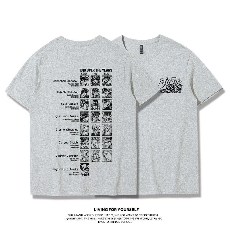 JOJO's Fantastic Adventure Peripheral T-Shirt Empty Strip Seitaro Anime Second Dimension Qiaoqiao Family Cotton Short Sleeve Men