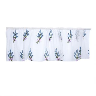 Kitchen Tiers Cabinet  Embroidery Curtain Window Short Curtain Half  Window Treatment(Blue)