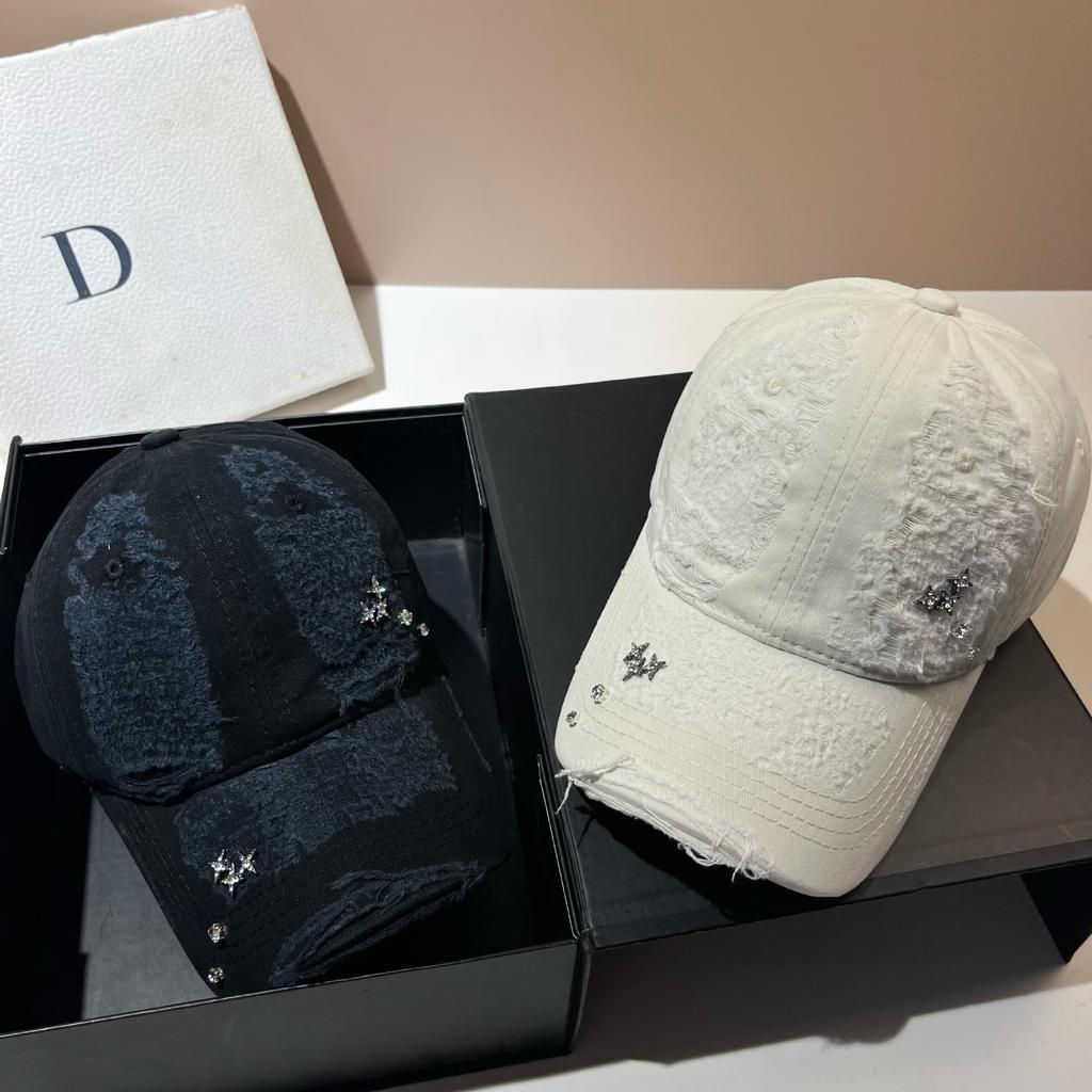 Design Heavy Industry Brushed Baseball Cap Autumn Rhinestone Cotton Versatile Trendy Brand Cap Women