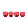 4pcs Cigarette Lighter Dustproof Plug, Universal Aluminum Car Waterproof Cigarette Lighter Cover Cap, Cigarette Lighter Socket Cap Set (Red)