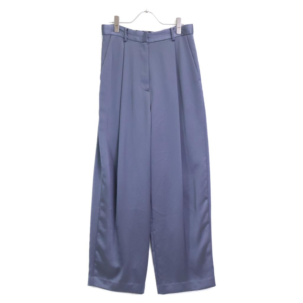 CLANE 15110-7252 23AW Gray Satin Slacks Pants Bottoms 2 grayUsed