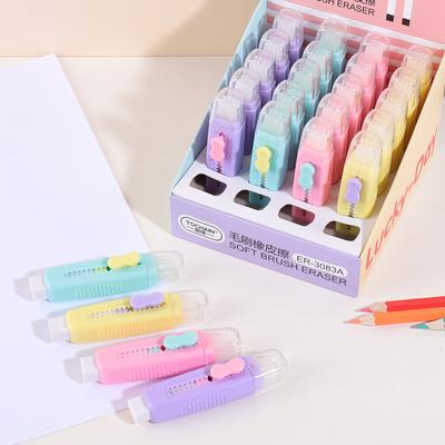 Cute Push-pull Eraser Set,creative Macaroon Color, Push-pull Portable Student Office Stationery, Fashionable Learning Supplies