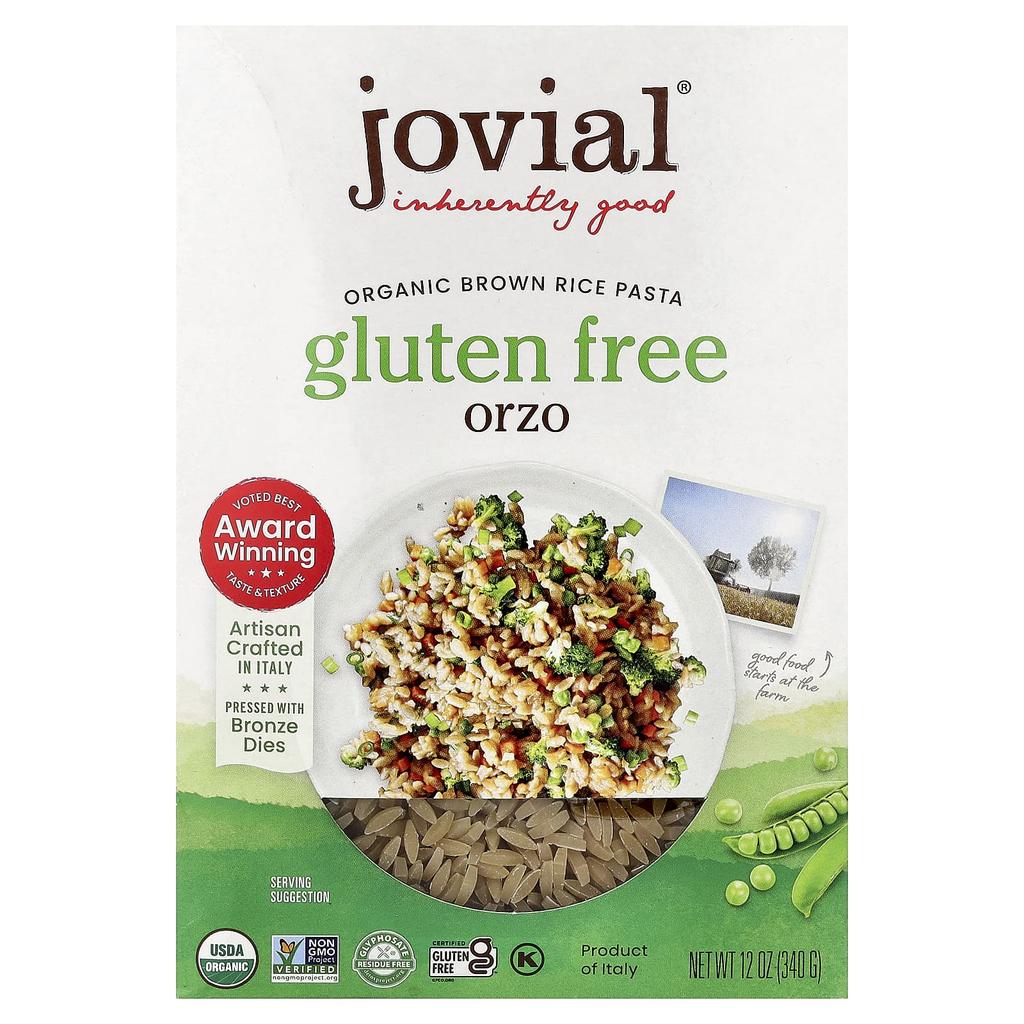 Jovial, Organic Brown Rice Pasta, Orzo, 340g (12oz)