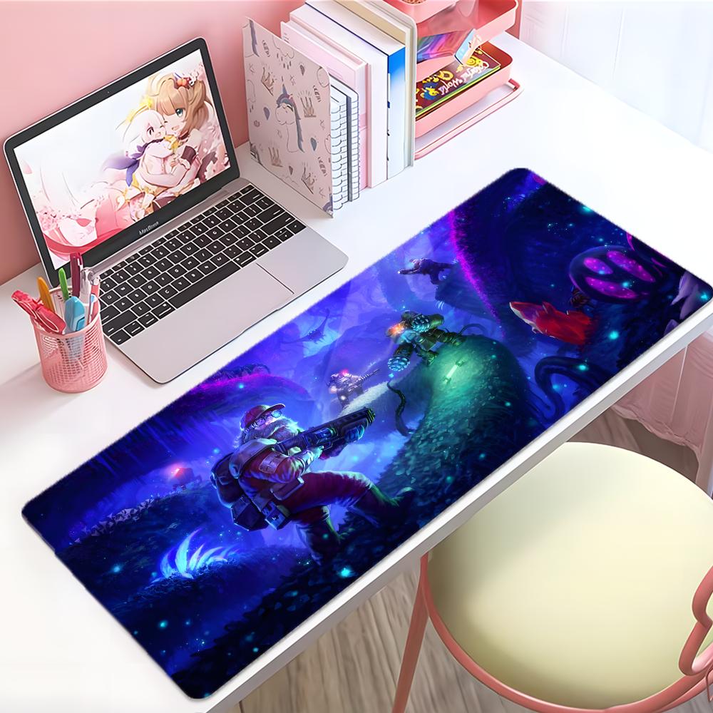 Fun Coop Game DDeep Rock Galactic Mouse Pad Large Thick Desk Pad Stitched Edges Gaming Mouse Mat For Pc