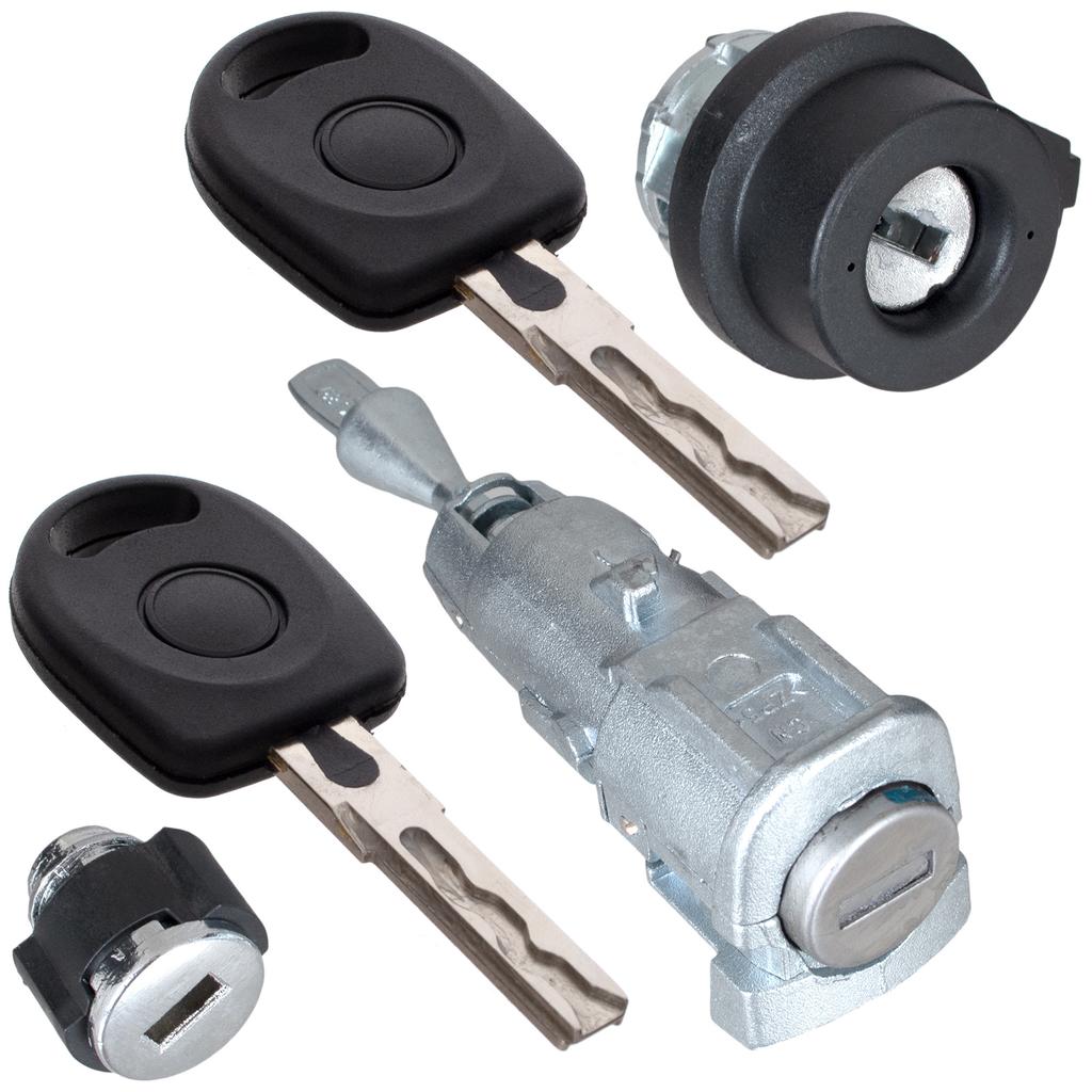 VW Golf V 03-09 Ignition Lock Insert + Front Left Door Lock Insert + Glove Box Insert 3 Pcs. Set