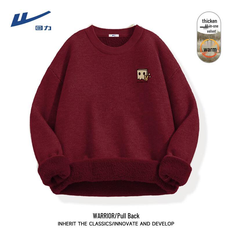 Warrior Men s Thickened Fleece Lined Round Neck Sweater XL