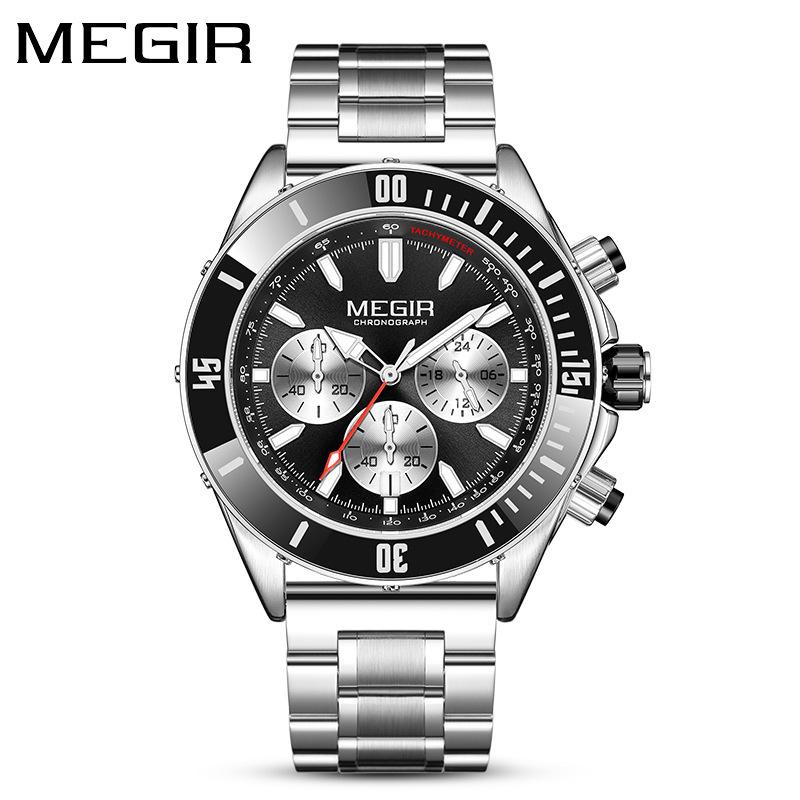 Steel Belt Silicone Belt Business Men'S Sports Luminous Watch 2226