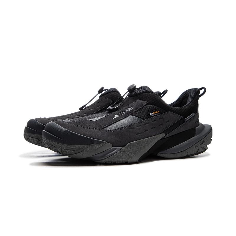 Li-Ning CF Trail Lite Casual Outdoor Versatile Low-Top Hiking Shoes Unisex Hiking Shoes Black AHCU035-1