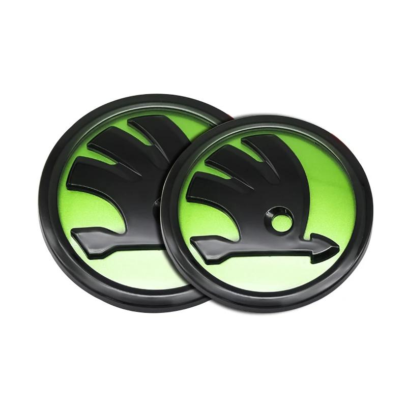 FOR Car Front Hood Badge Rear Trunk Emblem Replacement Sticker For Skoda Yeti VRIS Rapid Octavia a5 a7 Kodiaq Karoq Kamiq Fabia OO666