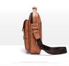 Men's PU Leather Vertical Crossbody Shoulder Bag - Business Casual Handbag and Travel Backpack