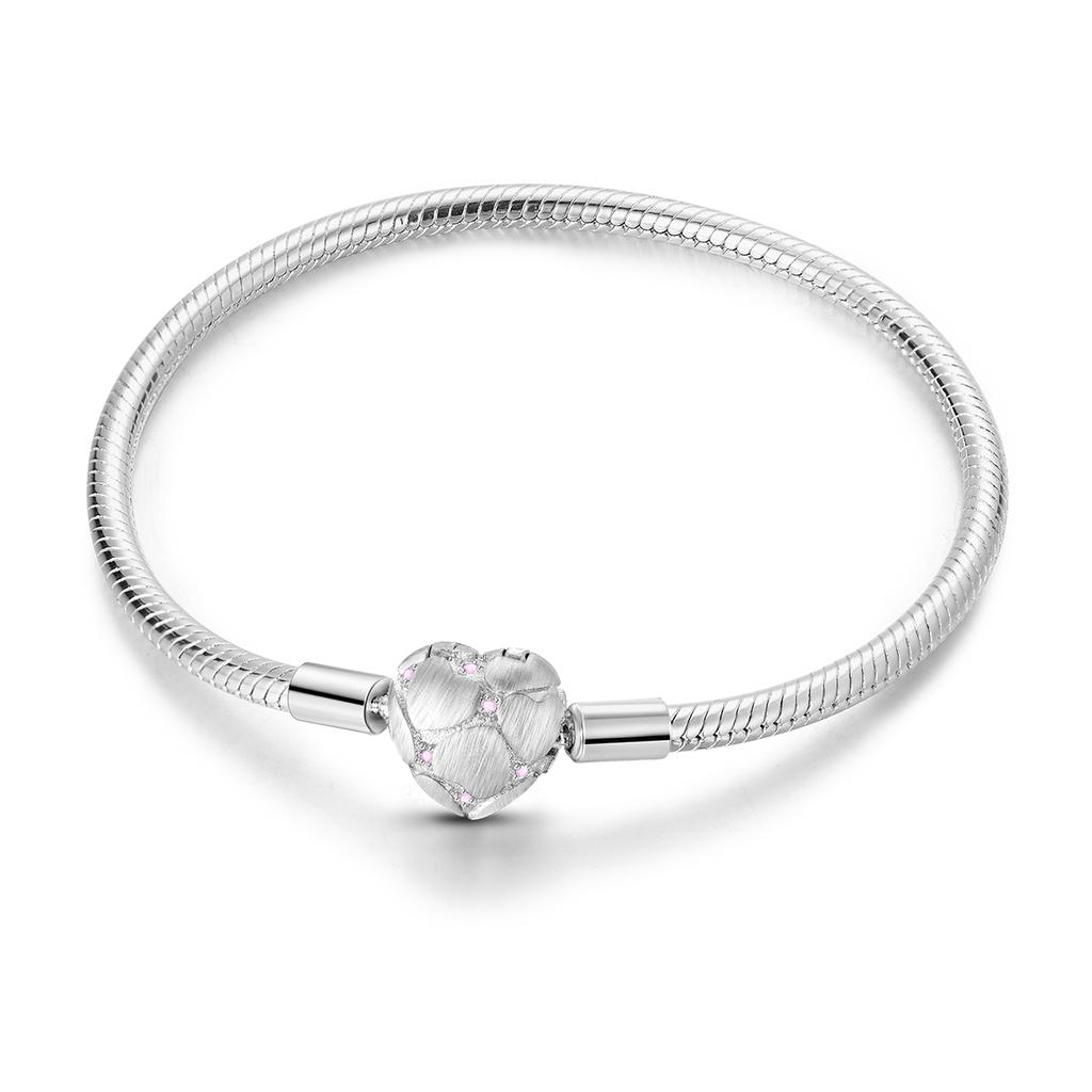 Authentisches Originalarmband Hohe Qualität Feiner Schmuck Kupfer Metall Beschichtet 17-20CM Stern Herz Form Zirkon Schlangenkette Armband Hohe Qualität Fein