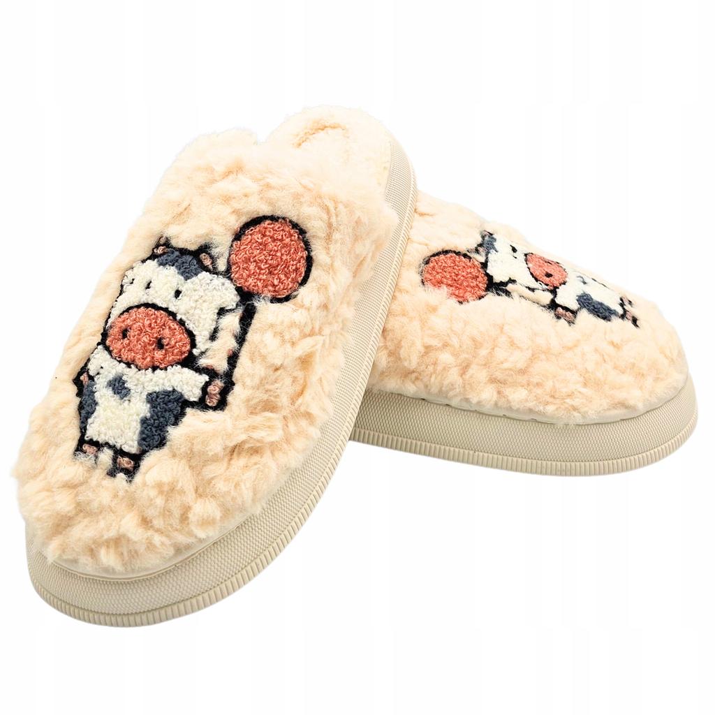 Women's Slippers Warm Home Slippers With Cow Pattern S. 38-39