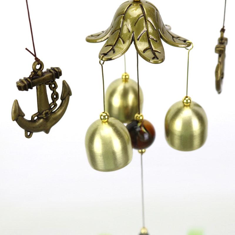 Crescent Bronze Alloy Wind Chimes Home Decoration Wind Bell Outdoor Yard Garden Living Room Wind Chimes