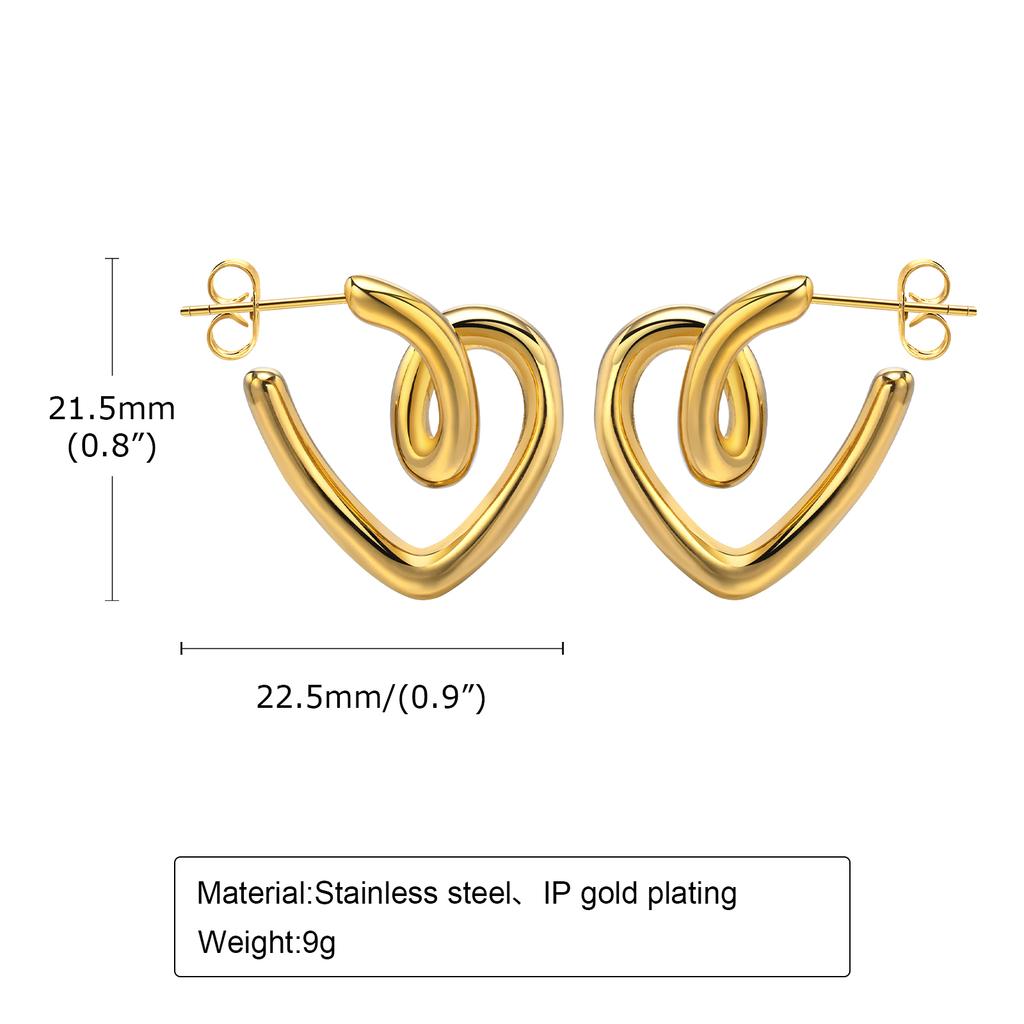 Dainty Gold Color Stud Earrings for Women, Anti Allergy Stainless Steel Ear Gifts To Mom Wife Friend, Birthday Party Ear Jewelry
