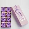 8pcs Creative Mix Color Scented Soap Rose Floral Scented Simulation Rose Rose Flower Petal DIY Rose Bouquet Wedding Decoration