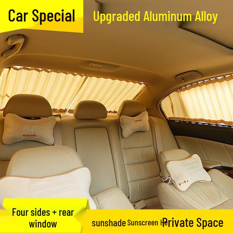 New & Old Buick GL8 Landzun Fathead Fish Car Curtains: 6 Side Windows + Rear Sunshade Track