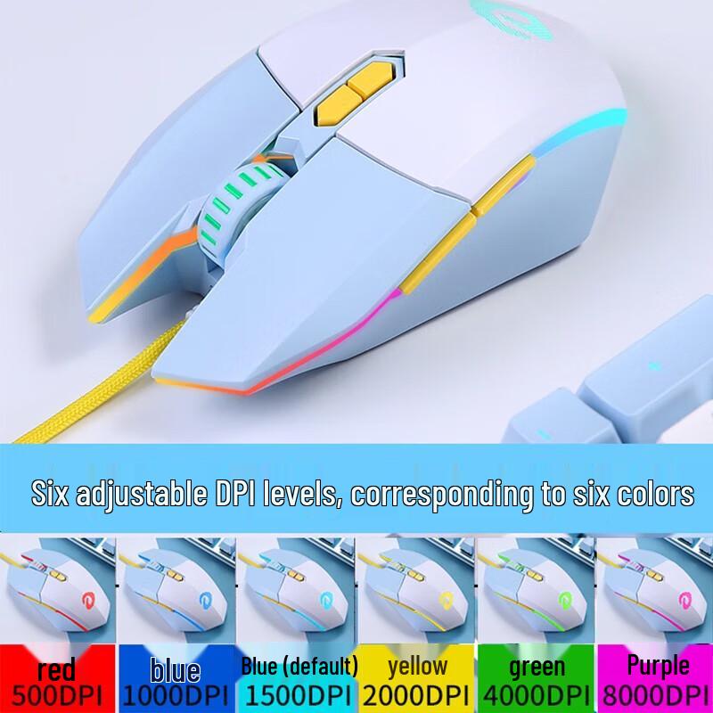 Hudain Jinggong EK815 Wired Mechanical Keyboard and Mouse Combo