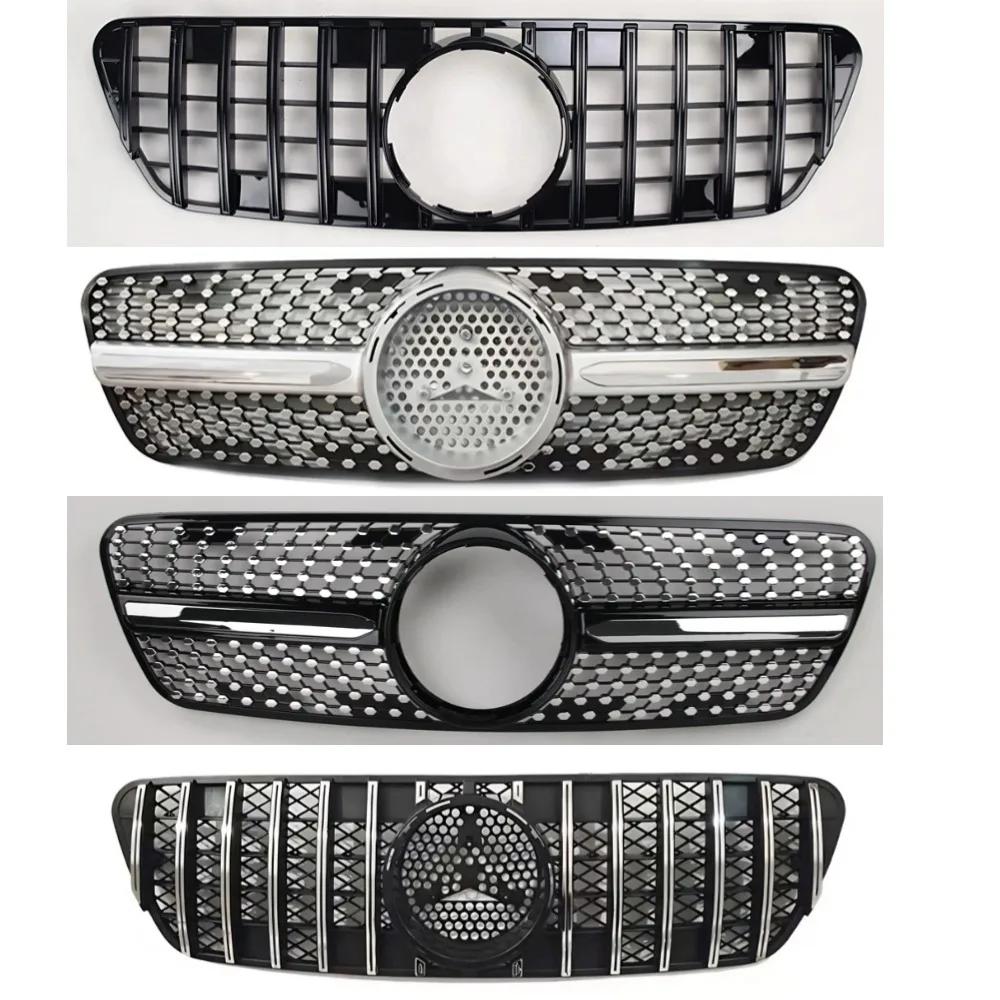 For Mercedes W163 ML320 ML350 ML270 ML400 ML430 1998-2004 Diamond GT Style Front Bumper Grille Plastic Mesh Racing Grill Cover