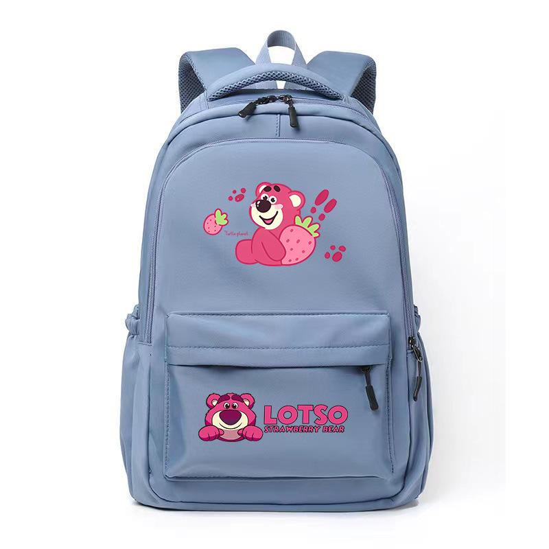 New LOSTO Strawberry Bear Printed Cartoon High-value Primary School Schoolbag Ultra-light Decompression Large Capacity