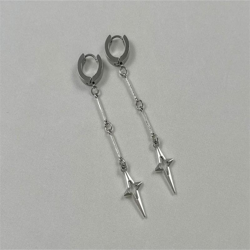 Classic Star Earrings | Grunge Jewelry Hypoallergenic Y2k Goth Edgy Alt Fairy Punk Aesthetic Dangly Chunky Coquette Minimalist