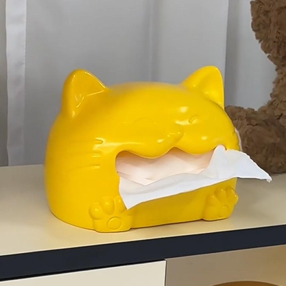 Collectible Napkin Storage Box Cartoon Animal Napkin Holder Cat Tissue Box Birthday Gift