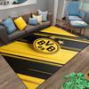 "Yellow and Black BVB 09 Themed Carpet with Star Design Pattern" Suitable for Use As an Anti-slip for Living Room Bedroom Sofas