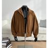 American Retro Men's Oversized Pilot Jacket - Trendy Spring/Autumn Stand Collar Baseball Style