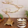 Three-Tier Fruit Tray Sculpted Base Table Decoration Tiered Design