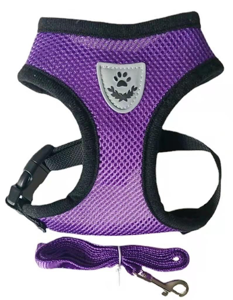 Dog Cat Harness Walking Lead Leash Vest Style Chest Strap Dog Harness Strap Collar Polyester Adjustable Mesh Cats Harness