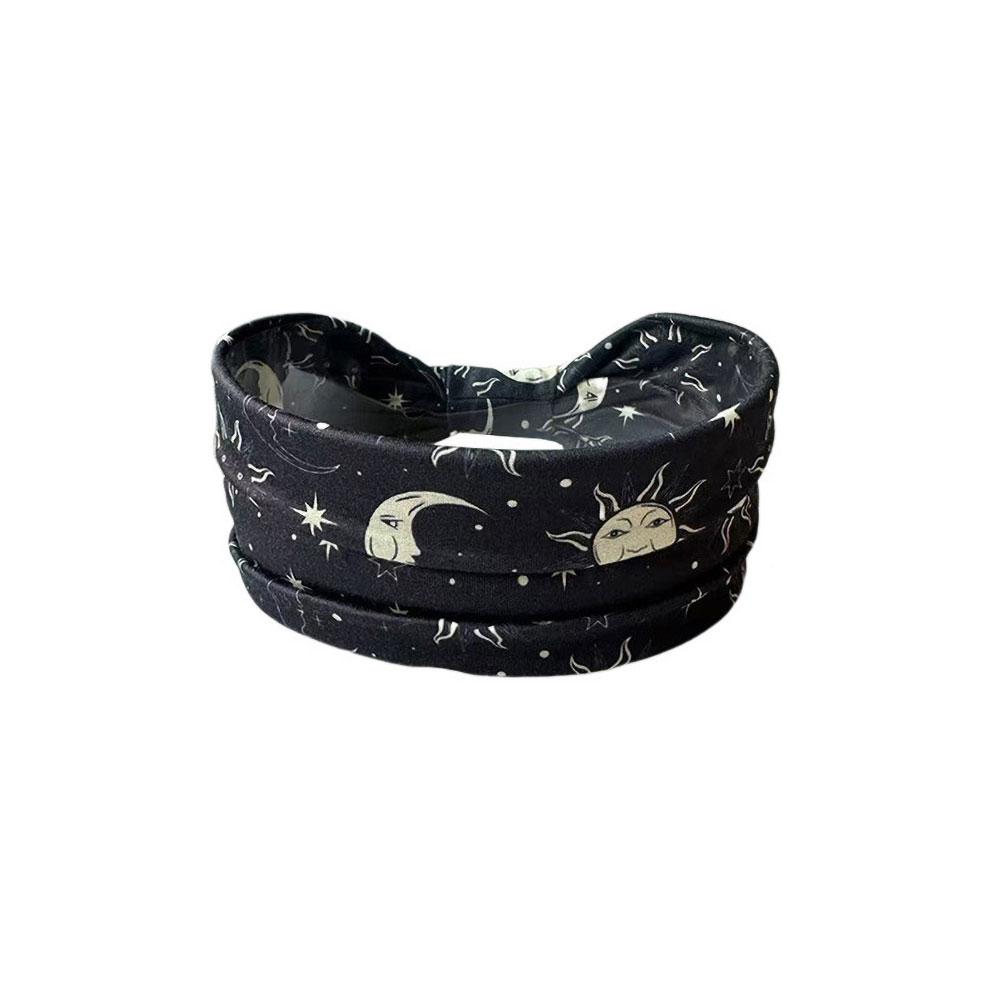 Bohemian Print Knot Turban Headband Soft Elastic Yoga Hair Bandana For Women Men Hair Accessories