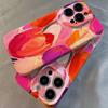 Glossy Film Hard PC Phone Case for Xiaomi Redmi A5 A3 14C 13 12 13C 12C 10C A1 10 9T K40 K30 Pro 4G 5G Oil Painting Tulip Flower
