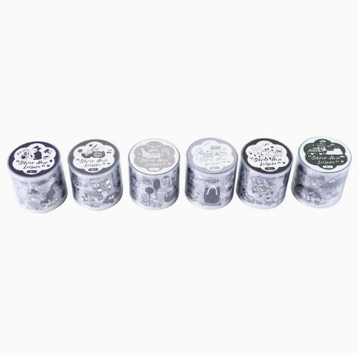

6pcs/1lot Decorative Adhesive Tapes Silver Mist Leisure Tapes DIY Paper Scrapbooking Japanese Stickers