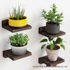 Wall-Mounted Wooden Flower Stand: Elegant Storage Shelf for Living Room, Bathroom, or Bedroom