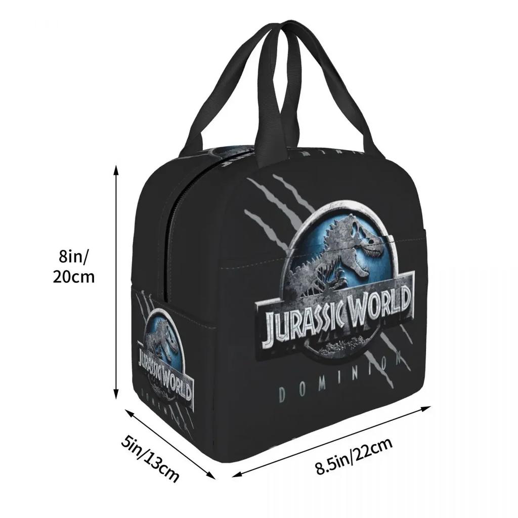 Jurassic World Dominion Brotdosen für Frauen Jurassic Park Kühltasche Thermische Lebensmittelisolierte Lunchtasche Schulkinder Schüler